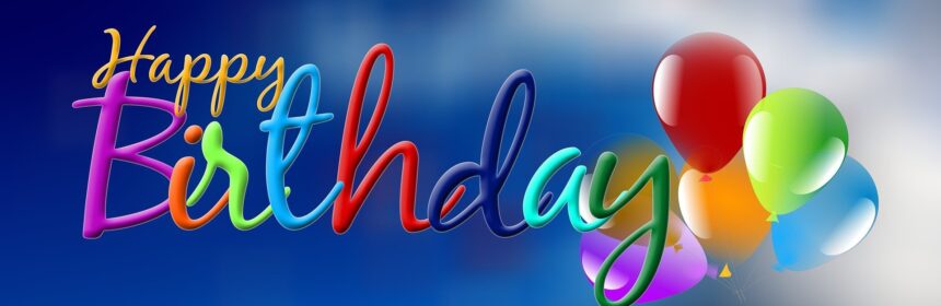 Een tekst happy birthday
