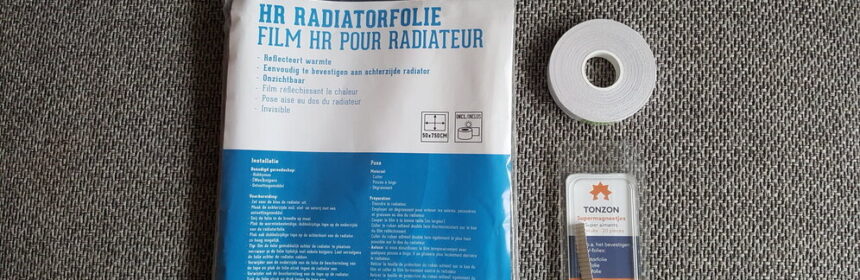 radiatorfolie met radiatortape en magneetjes