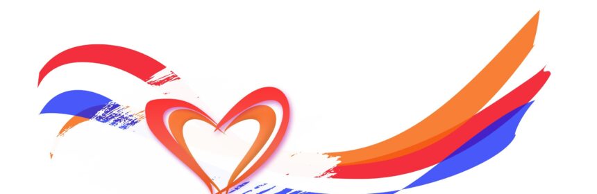 Nederlandse vlag met een hart