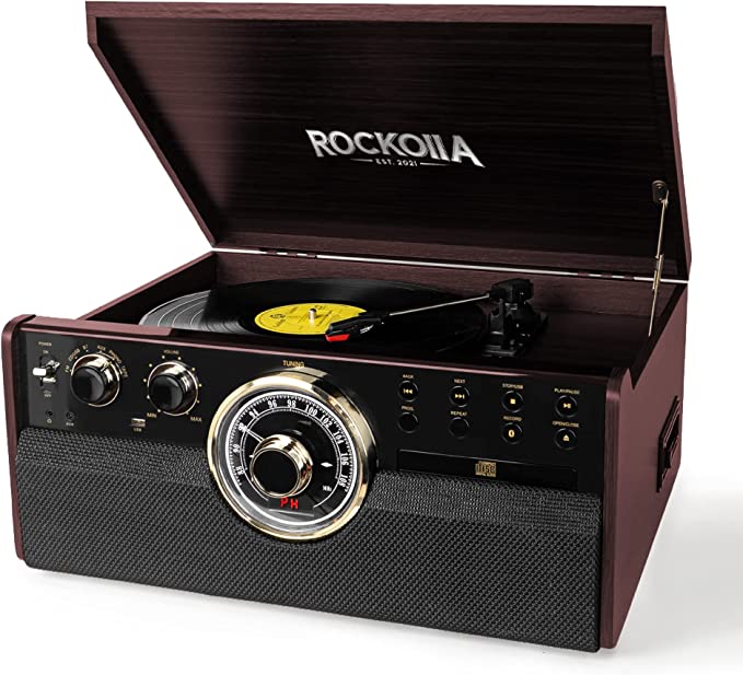 Een vinyl draaitafel